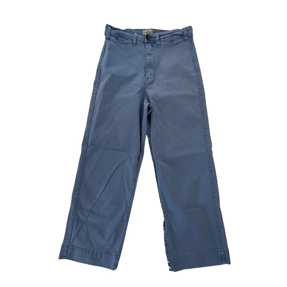 Marine Layer Womens Bridget Blue Wide Leg Cropped Casual Pants Size 4